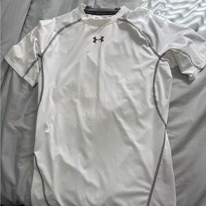 Under Armour White Athletic Compression T-Shirt